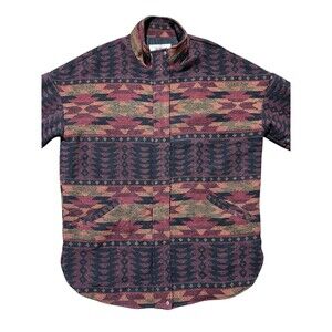 BB Dakota Cabin Fever Coat Full Zip Aztec Native Print Women’s Sz M